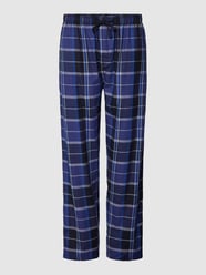 Pyjama-Hose mit Karo-Muster von Schiesser Blau - 41