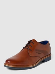 Buty derby z detalem z logo model ‘Labato’ od bugatti Brązowy - 18