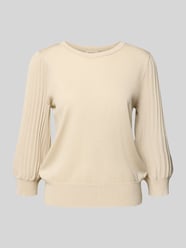 Sweter z dzianiny z prążkowanymi wykończeniami model ‘GLITTA’ od FREE/QUENT - 48