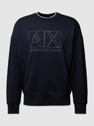 Sweatshirt mit Label-Statement Modell 'Pique' von ARMANI EXCHANGE Blau - 4