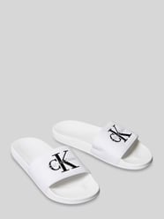 Klapki basenowe z nadruk z logo od CK Calvin Klein - 10