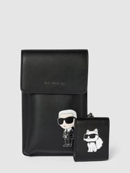 Handytasche mit Motiv-Print Modell 'k/ikonik 2.0' von Karl Lagerfeld Schwarz - 42