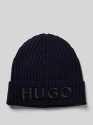 Beanie mit Label-Detail von HUGO Blau - 36