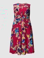 PLUS SIZE Midikleid mit floralem Muster Modell 'TESSANNE' von Lauren Ralph Lauren Curve Rosa - 4