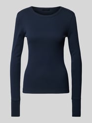 Longsleeve in Ripp-Optik Modell 'NURIT' von Drykorn Blau - 9