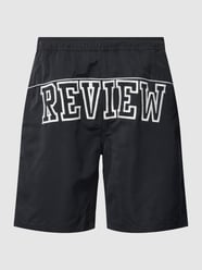 Badehose mit College-Print von REVIEW Schwarz - 24