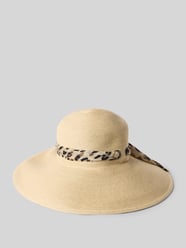 Hoed met sierband in luipaardprint look van Loevenich Beige - 6