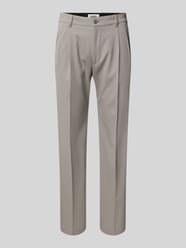 Regular fit broek met bandplooien en viscose, model 'LEEK' van Drykorn Beige - 39