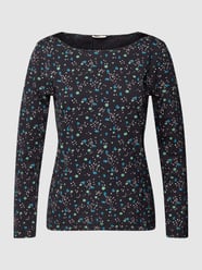 Longsleeve mit Allover-Muster von Esprit Schwarz - 4