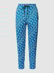 Sweatpants mit Allover-Muster Modell 'FUTURE' von MAC Blau - 46