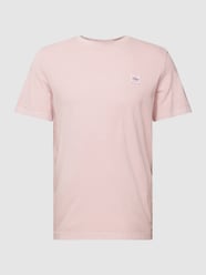 T-shirt z bawełny z naszywką z logo od s.Oliver RED LABEL Różowy - 32