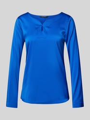 Bluse mit Tunikakragen von comma Blau - 17