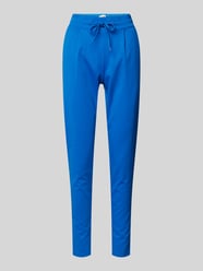 Slim Fit Bundfaltenhose mit elastischem Bund Modell 'KATE' von ICHI Blau - 10