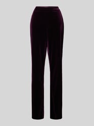 Straight leg stoffen broek met elastische band, model 'Flanna' van STEHMANN Bordeaux - 34