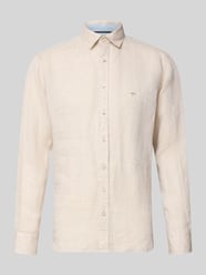 Koszula z lnu o kroju slim fit z kołnierzykiem typu cutaway od Fynch-Hatton - 42