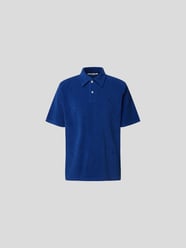Poloshirt mit Label-Stitching von WOOD WOOD Blau / Türkis - 42