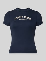 T-shirt o kroju slim fit z mieszanki bawełny model 'SLIM VARSITY' od Tommy Jeans - 5