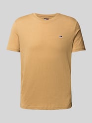 T-Shirt mit Label-Stitching von Tommy Jeans Beige - 40