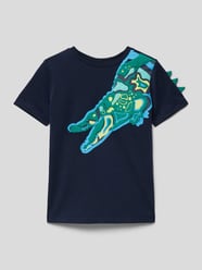 T-Shirt aus Baumwolle mit Motiv-Print von s.Oliver RED LABEL Blau - 24