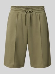 Sweatshorts met elastische band en siernaden van REVIEW - 31