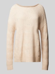 Strickpullover mit U-Boot-Ausschnitt Modell 'LESLY' von Brax Beige - 39