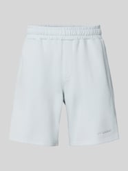 Relaxed fit sweatshorts met labelstitching van Pegador - 8