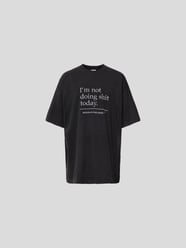 Oversized T-Shirt mit Statement-Print von VETEMENTS Schwarz - 40