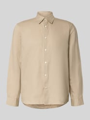 Regular Fit Freizeithemd aus Leinen-Baumwoll-Mix Modell 'CLAY LINENBLEND' von Selected Homme Beige - 12