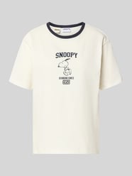 T-shirt z nadrukiem z motywem i okrągłym dekoltem od Jake*s Casual - 35