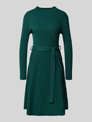 Jurk van viscosemix in gebreide look van Apricot - 24