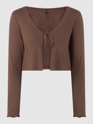 Cropped Cardigan mit Schleife Modell 'Freya' von Only Braun - 42