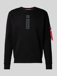 Sweatshirt mit Label-Print von Alpha Industries Schwarz - 28