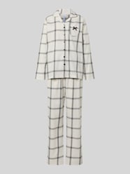 Pyjama van flanel met labelstitching, model 'Wohlfühl-Momente' van LOUIS & LOUISA Beige - 8
