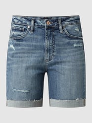 Szorty jeansowe z wysokim stanem o kroju universal fit z dodatkiem streczu model ‘Sure Thing’ od Silver Jeans Niebieski - 32