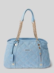 Handtasche mit Label-Detail Modell 'KATE' von Liu Jo White Blau - 26