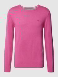 Pullover mit gerippten Abschlüssen von s.Oliver RED LABEL Pink - 38