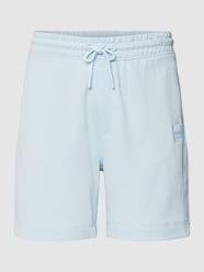 Sweatshorts mit Logo-Stitching Modell 'SEWALK' von BOSS Orange Blau - 18