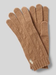 Handschuhe mit Logo-Stitching von Polo Ralph Lauren Braun - 35