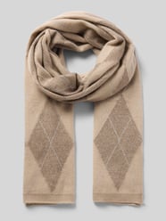 Schal aus Kaschmir-Mix mit geripptem Abschluss von Christian Berg Woman Beige - 4
