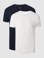 T-Shirt im 2er-Pack mit Brand-Schriftzug von Gant Blau - 21