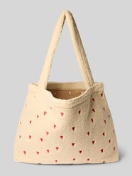 Mom Bag mit Allover-Motiv-Stitching Modell 'Teddy' von STUDIO NOOS Beige - 17