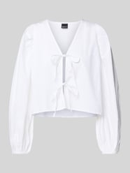 Cropped Hemdbluse mit Schnürverschluss von Gina Tricot - 45