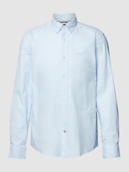 Business-Hemd mit Label-Stitching Modell 'Hal' von BOSS Blau / Türkis - 19