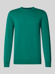 Gebreide pullover met wol en ronde hals van Christian Berg Men Groen - 23