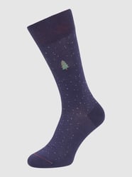 Sokken met borduursel van Von Jungfeld Blauw - 13