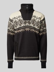 Wollpullover mit Troyer-Kragen von Dale of Norway Schwarz - 1