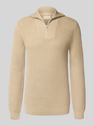 Schipperstrui met labeldetail, model 'DENO' van Blend Beige - 18