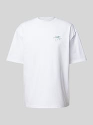 Oversized T-Shirt mit Label-Print Modell 'GORET' von Pegador Weiß - 3