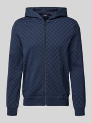 Bluza rozpinana ze wzorem z logo i kapturem od JOOP! COLLECTION - 42