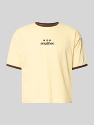 t-shirt z nadrukiem z logo i okrągłym dekoltem od ANOTHER COTTON LAB - 9
